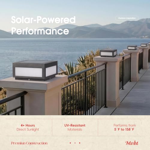 12" Square Solar Post Lights