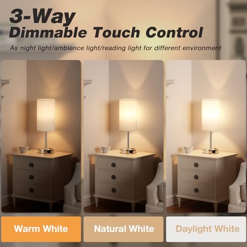 White Touch Table Lamp for Bedroom