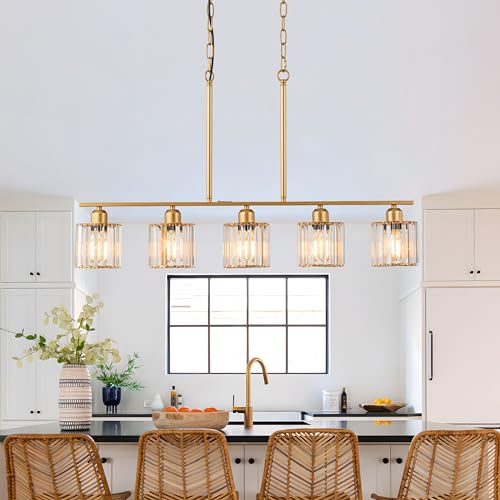 36" Brass Gold Dining Room Light Fixture