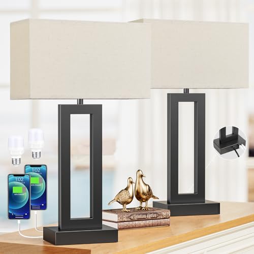 22" Tall Living Room Lamps for Night Stands (2 Count)
