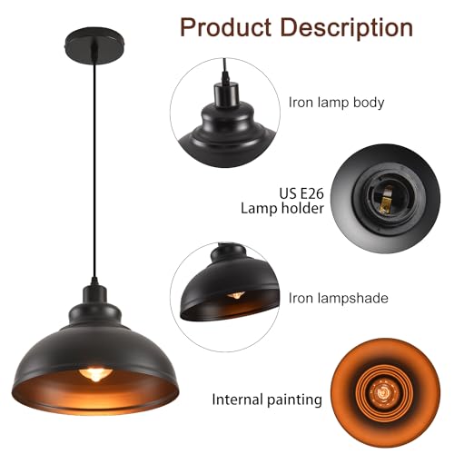 Pendant Lighting Vintage Industrial Fixtures (2 Count)