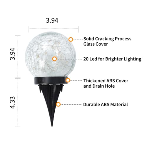 Solar Globe Lights Outdoor Waterproof