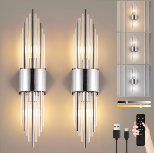 Battery Operated Wall Sconce Set of 2 (2 Count)