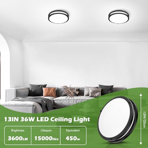 13IN Flush Mount LED Ceiling Light Fixture