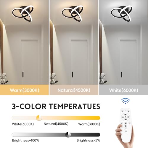 Hallway Light Acrylic Modern LED Ceiling Light Fixtures Cool White 6000K Close to Ceiling Lights for Bedroom