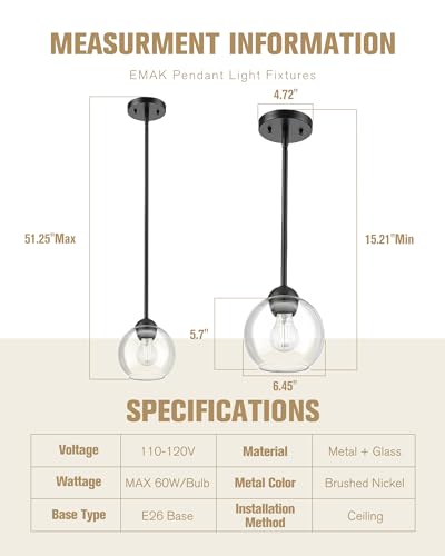 7 Inch Globe Pendant Light