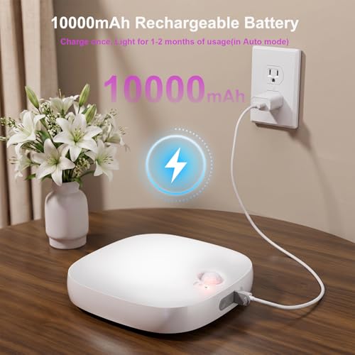 2 Pack IP65 Motion Sensor Shower Ceiling Light 10000mAh 18 Colors (2 Count)