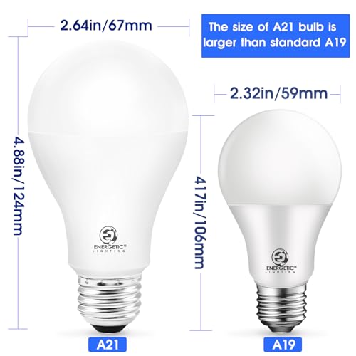 4 Pack Dimmable A21 LED Bulb (4 Count)