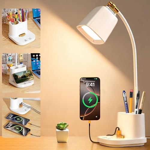 LED Desk Lamps for Home Office with Charger