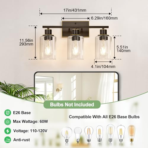 3 Light Bathroom Light Fixtures