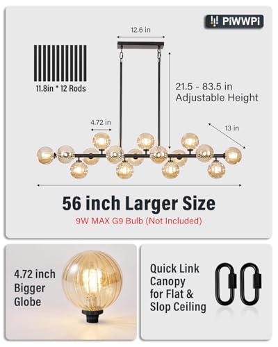 Large Linear Chandeliers for Dining Room Kitchen Island