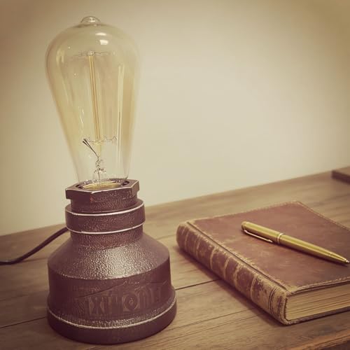 Vintage American Village Style Desk Light Creative Table Lamp Iron Steel Water Pipe Table Night Lights