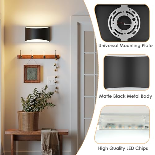 Modern LED Wall Sconces Set of 2