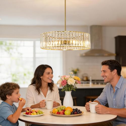 Gold Crystal Chandelier for Dining Room