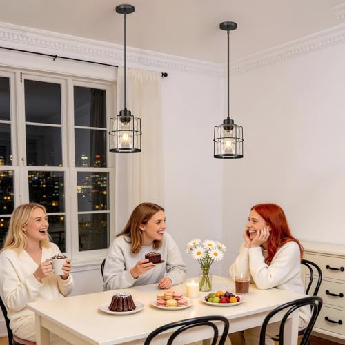 Black Pendant Lights Kitchen Island (2 Count)