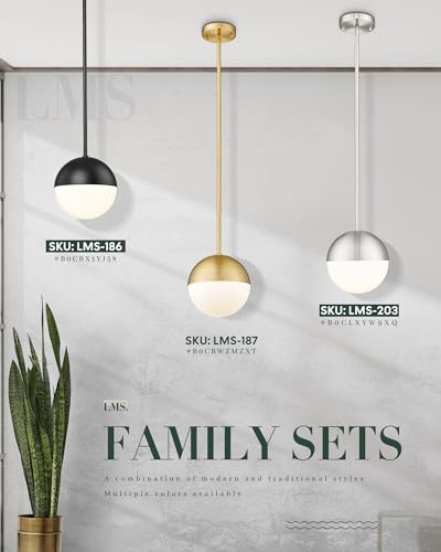 2 Pack Brushed Gold Pendant Lights (2 Count)