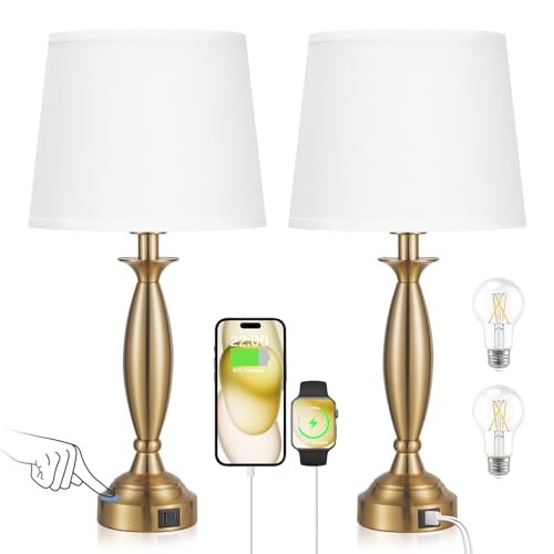 Bedroom Lamps for Nightstand (2 Count)
