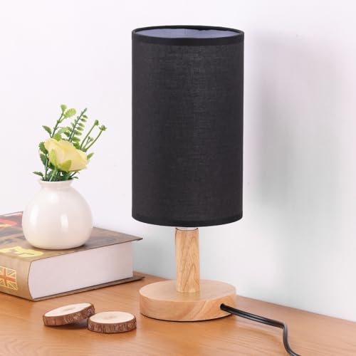 Black Small Bedside Table Lamp for Bedroom