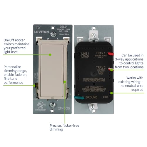 Decora Slide LED Advanced Dimmer Switch for 150W Dimmable LED