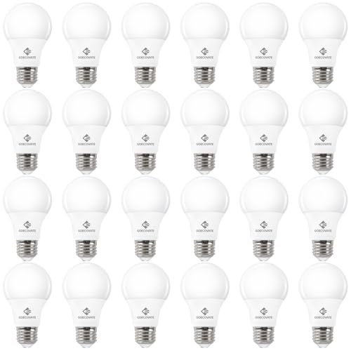 24 Pack A19 Led Light Bulb Neutral 4000K 60 Watt Equivalent Light Bulbs (24 Count)