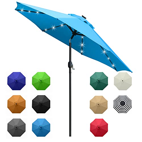 9' Solar LED Patio Umbrella