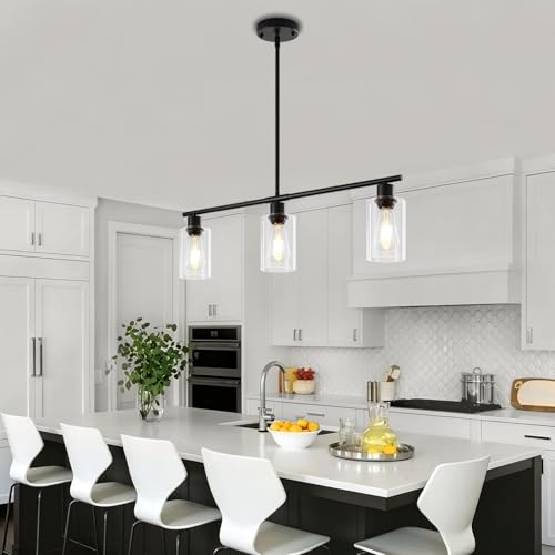 29.9'' Modern Island Lights for Kitchen Black Dining Room Light Fixtures