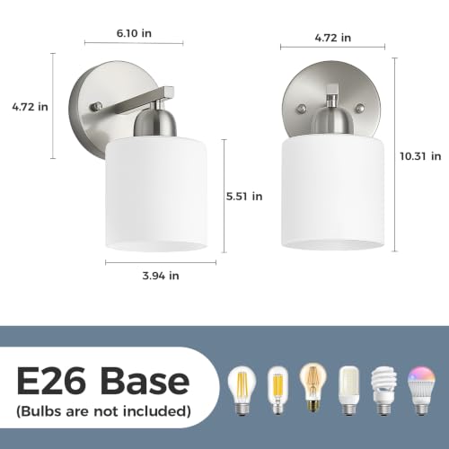Brushed Nickel Bathroom Light