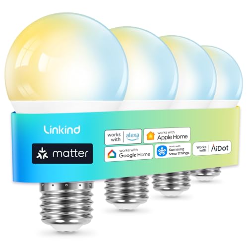 Matter Smart Light Bulbs (4 Count)