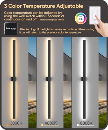 2 Packs 71in Outdoor Wall Sconce