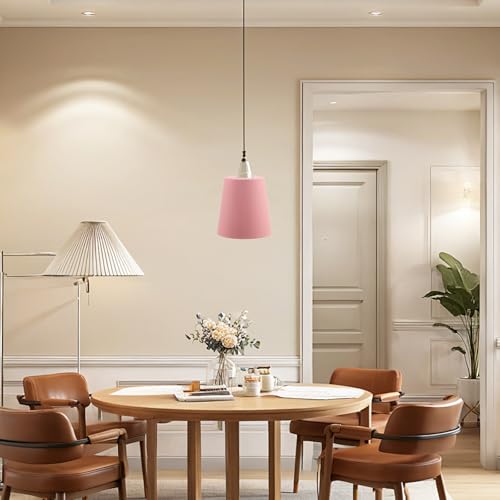 2PCS Pink Barrel Metal Lampshade (2 Count)