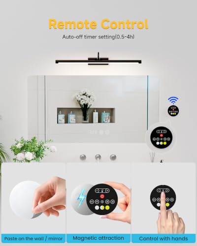 Vanity Lights for Bathroom Black 24 inch Bathroom Lamps for Wall