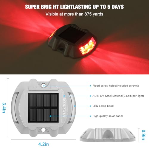 Solar Deck Driveway Dock Lights (4 Count)
