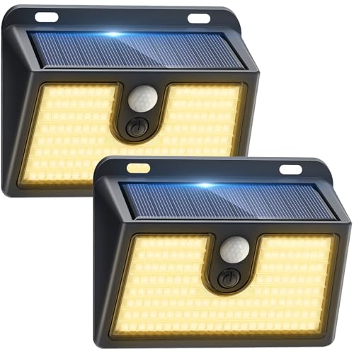 2 Packs] Solar Motion Sensor Outdoor Lights (2 Count)