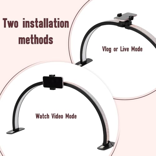 Half Moon Light for Nail Desk with Phone Holder
