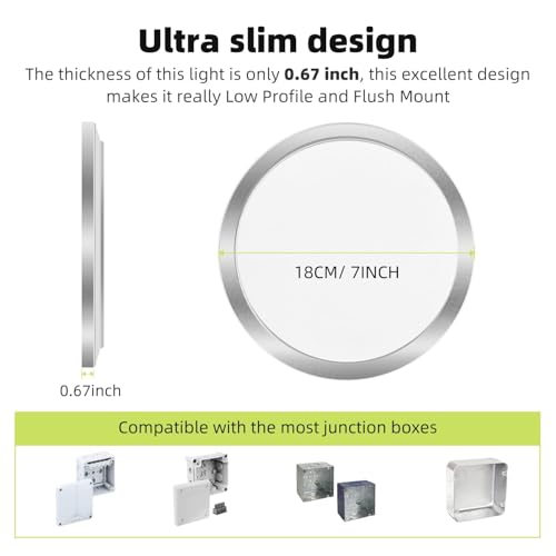 8PACK Flush Mount LED Ceiling Light Fixture