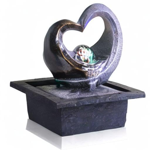 Tabletop LED Light Meditation Indoor Waterfall Fountain