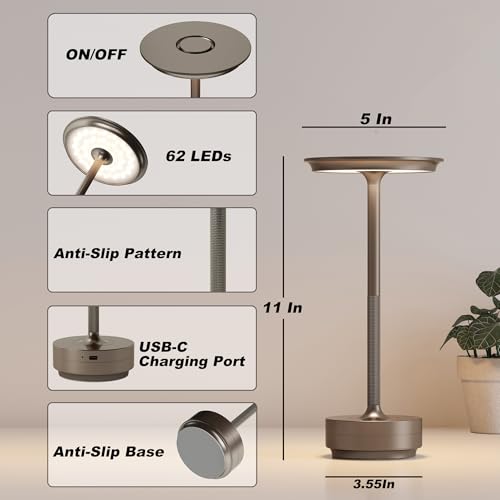 1 Pack Rechargeable Table Lamps Cordless