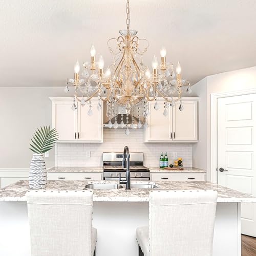 Saint Mossi Gold Crystal Chandelier for Dining Room