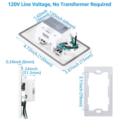 12 Pack 5CCT 120V LED Step Lights (12 Count)