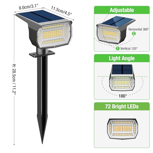 Solar Spot Lights Outdoor (4 Count)