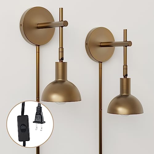 Tamlin Vintage Brass Wall Light Fixture (2 Count)