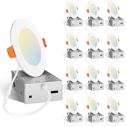 12 Pack 4 Inch LED Recessed Lighting (12 Count)
