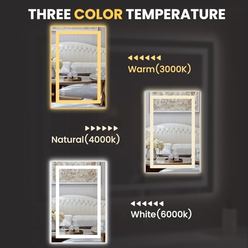 20"x34" LED Bathroom Mirror with Lights