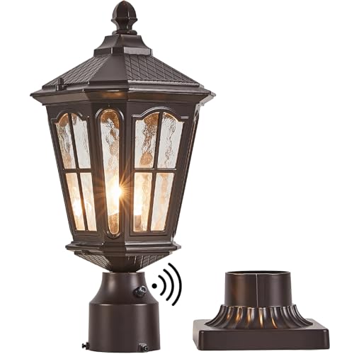 Dusk to Dawn Outdoor Post Lights with Pier Mount Base