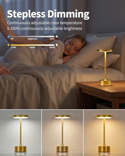 Rechargeable Table Lamps Set of 2 (2 Count)