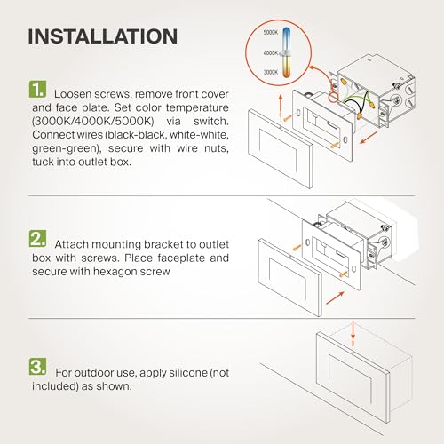 LED Recessed Step Light Fixture (24 Count)