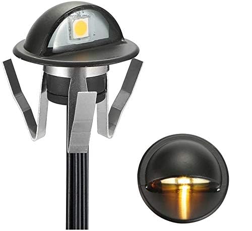 Pack of 30 Warm White Low Voltage LED Deck Lights kit Φ1.38 Outdoor Garden Yard Decoration Lamp Recessed Landscape Pathway Step Stair Warm White LED Lighting (30 Count)