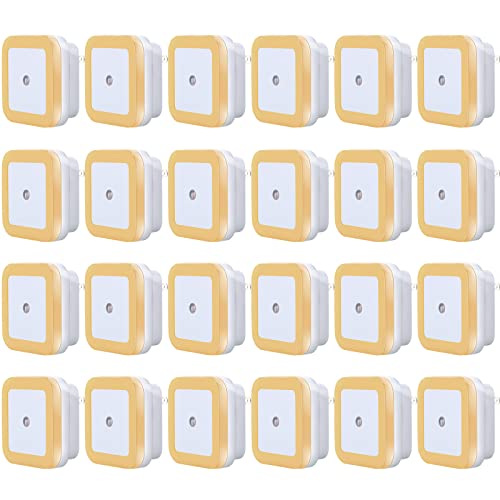 24 Packs LED Night Lights Plug into Wall with Smart Dark Sensor Automatic Hallway Plug in Lights for Bedroom (24 Count)