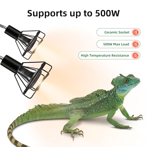 Reptile Heat Lamp Holder with Clamp
