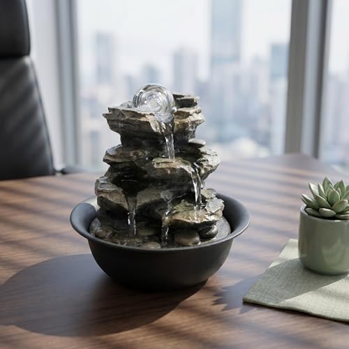 8.3” H Indoor Zen Tabletop Water Fountain